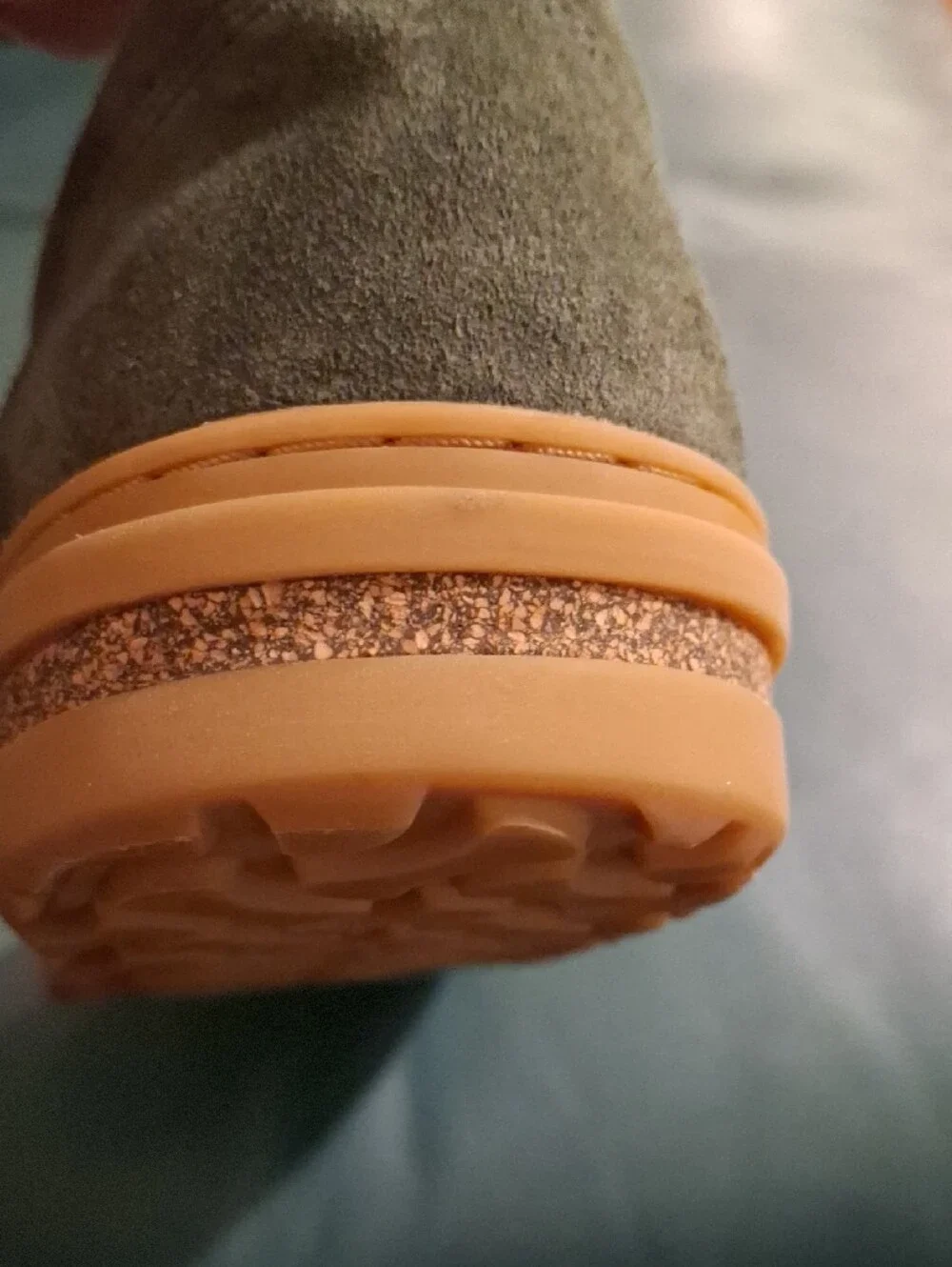 Birkenstock Oswego Suede Leather Slip On Shoes- Thyme Color EU39